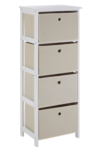 Savannah 4 Natural Fabric Drawers Cabinet