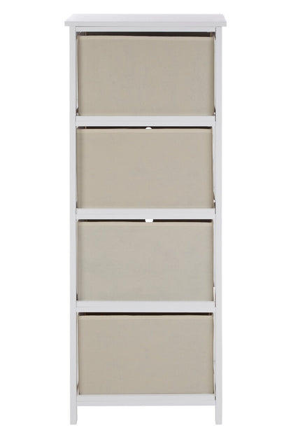 Savannah 4 Natural Fabric Drawers Cabinet