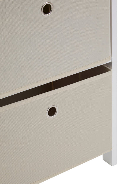 Savannah 4 Natural Fabric Drawers Cabinet