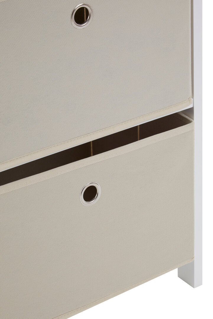 Savannah 4 Natural Fabric Drawers Cabinet