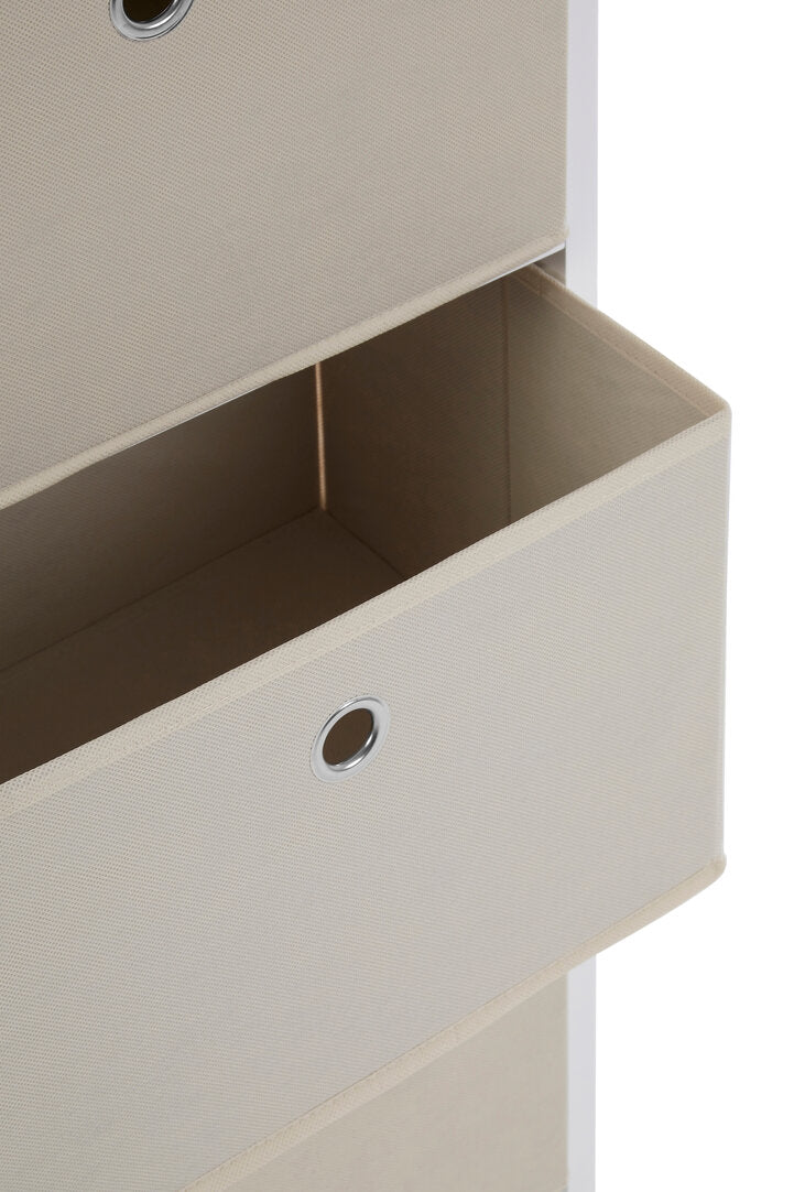 Savannah 4 Natural Fabric Drawers Cabinet
