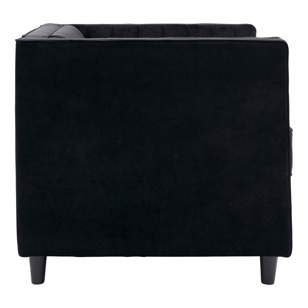 Hudson Black Velvet Chair