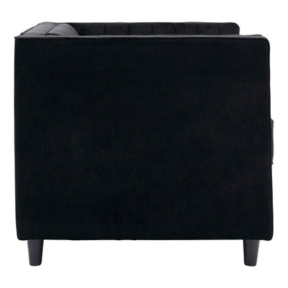 Hudson Black Velvet Chair