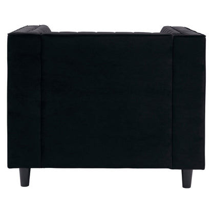 Hudson Black Velvet Chair