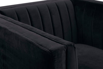 Hudson Black Velvet Chair