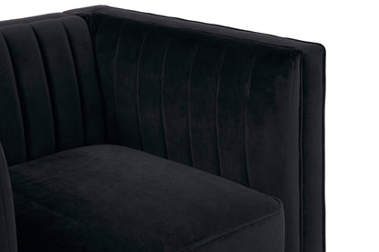 Hudson Black Velvet Chair