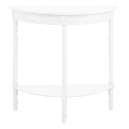 Savoy White Half Moon Console Table