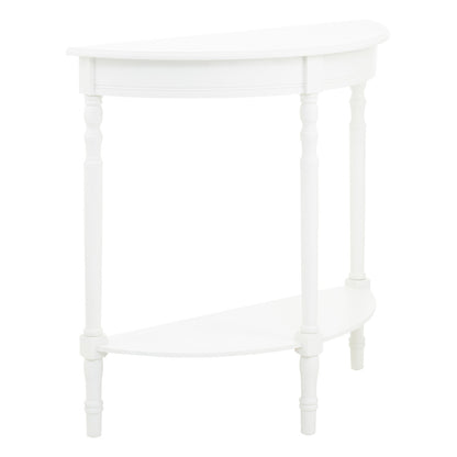 Savoy White Half Moon Console Table