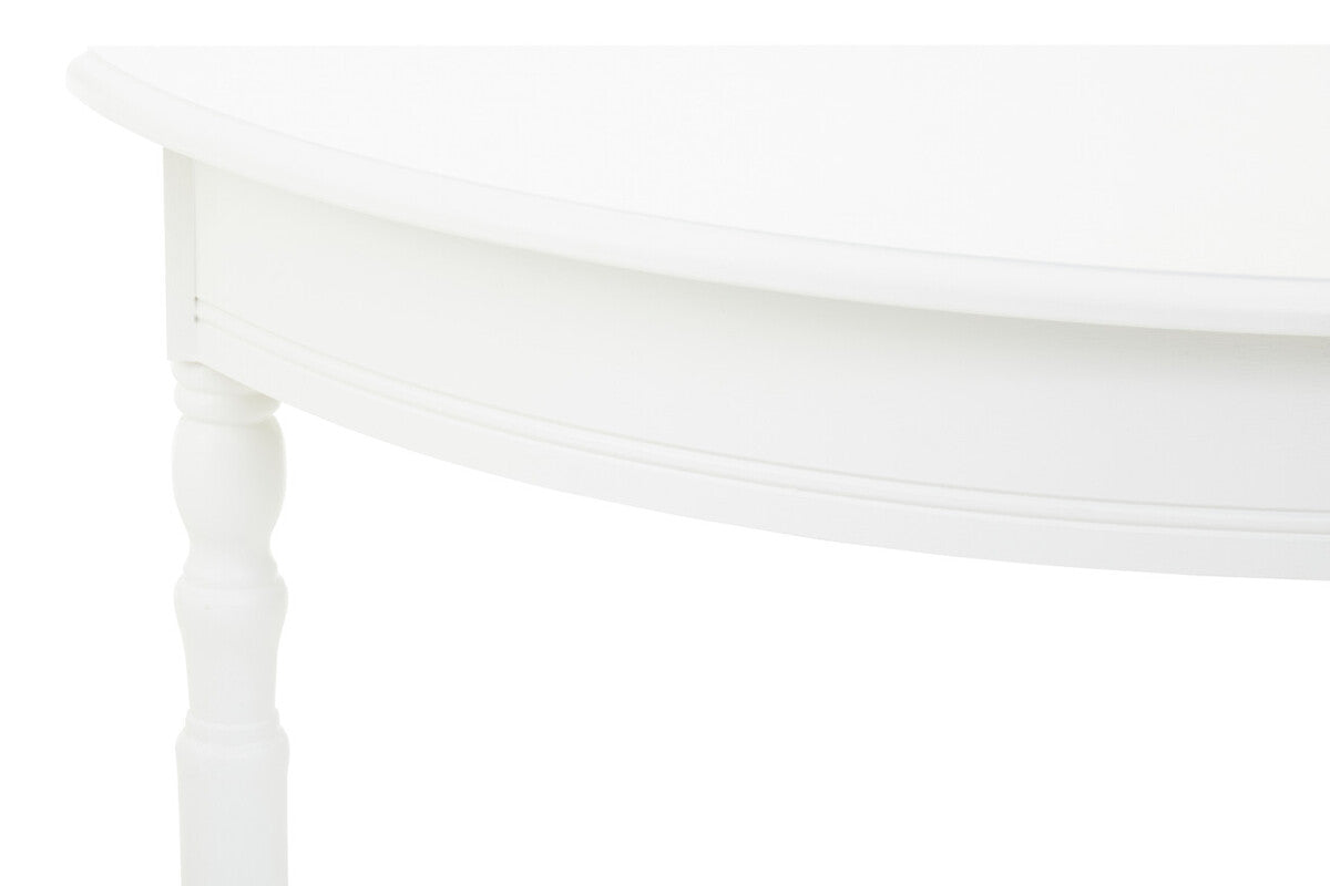 Savoy White Half Moon Console Table