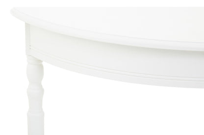 Savoy White Half Moon Console Table
