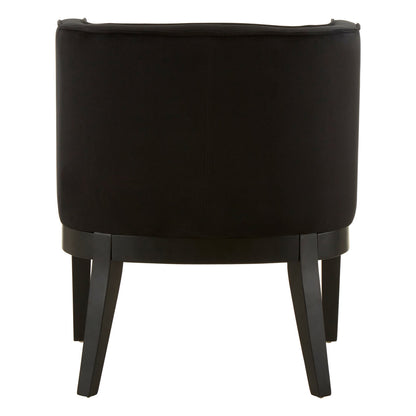 Balmoral Black Velvet Curved Back Chair