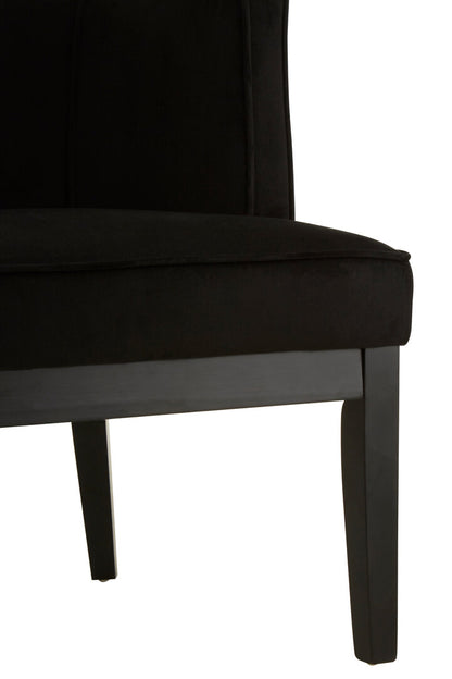 Balmoral Black Velvet Curved Back Chair