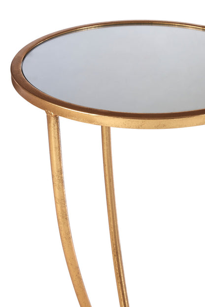 Carlton Mirror Top And Gold Frame Side Table