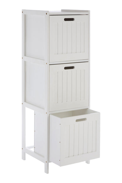 Richmond White Wood 3 drawer cabinet