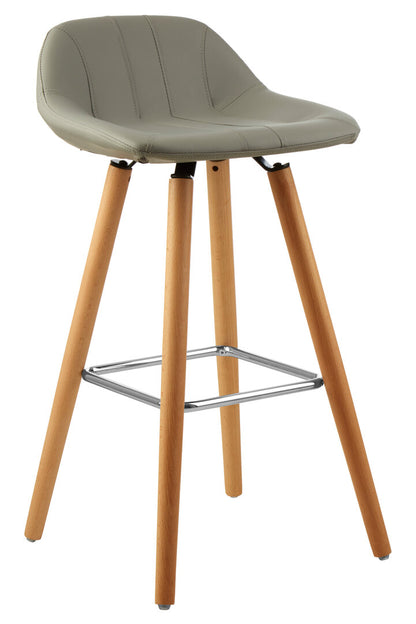Richmond Grey Faux Leather Bar Stool