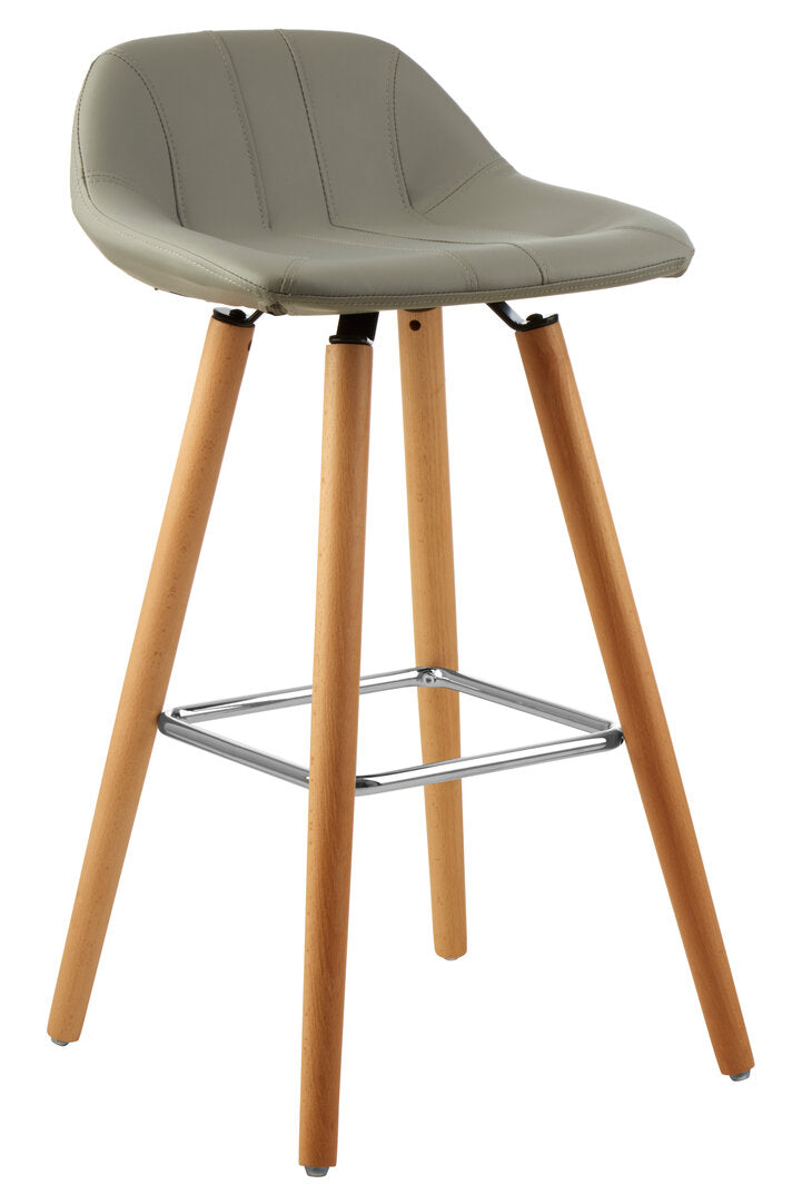 Richmond Grey Faux Leather Bar Stool