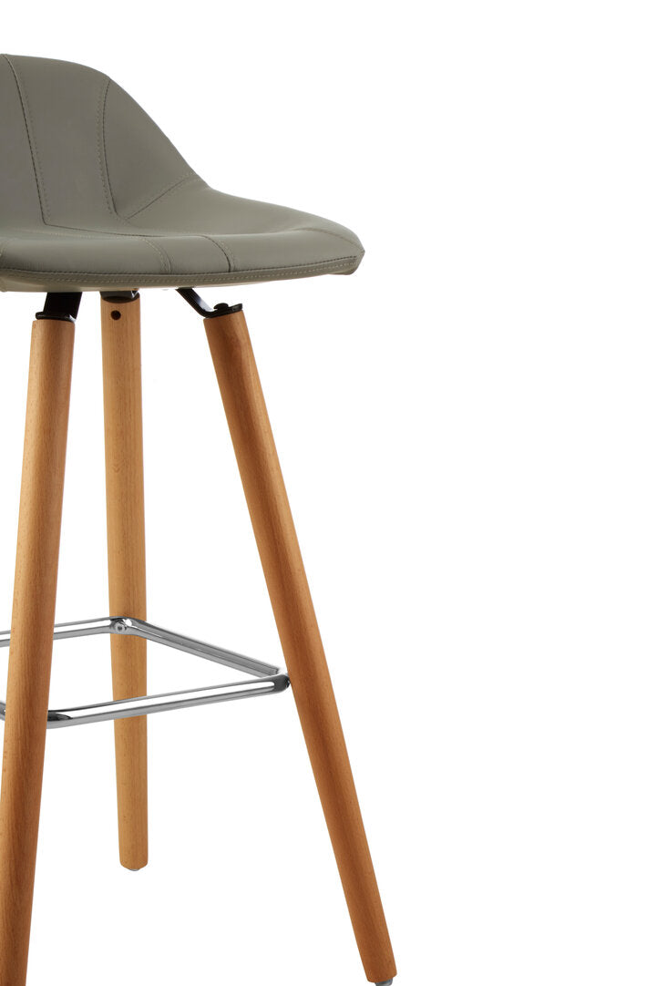 Richmond Grey Faux Leather Bar Stool