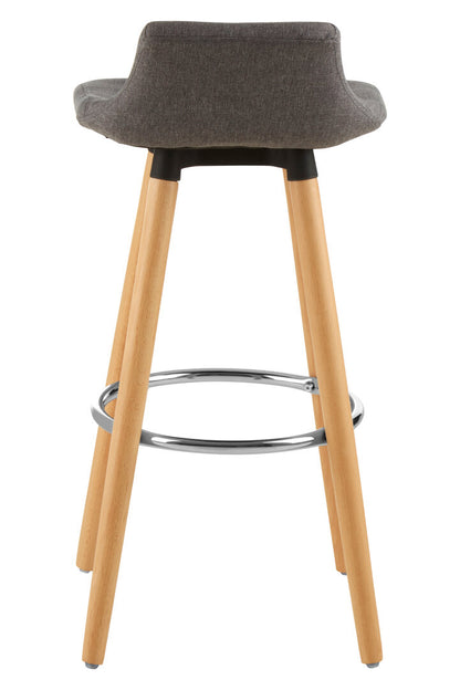Richmond Grey Bar Stool with Beechwood Legs