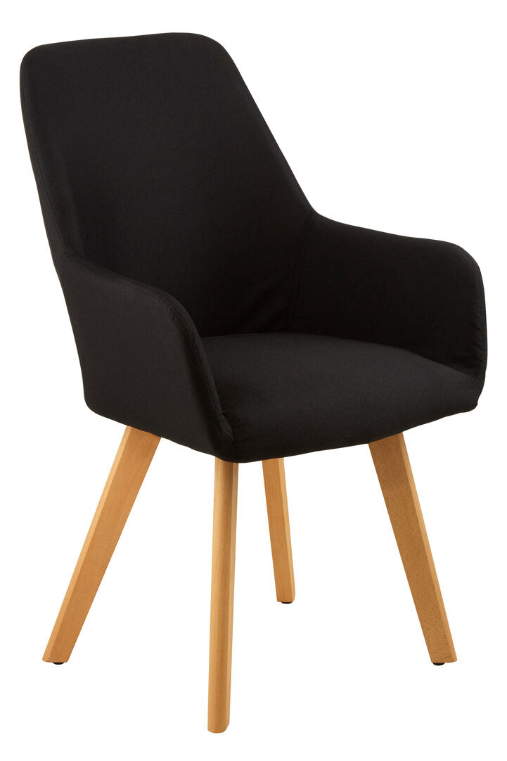 Richmond Black Dining Chair with Angular Legs