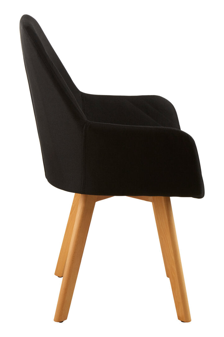 Richmond Black Dining Chair with Angular Legs