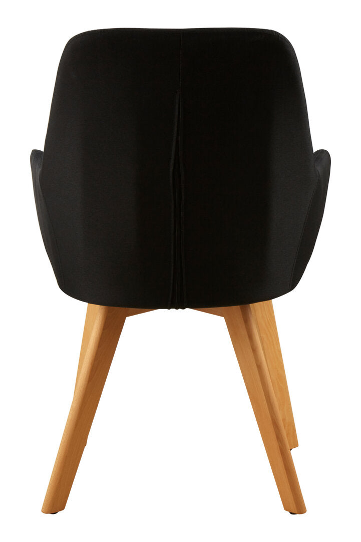 Richmond Dining Chair with Angular Legs Black 