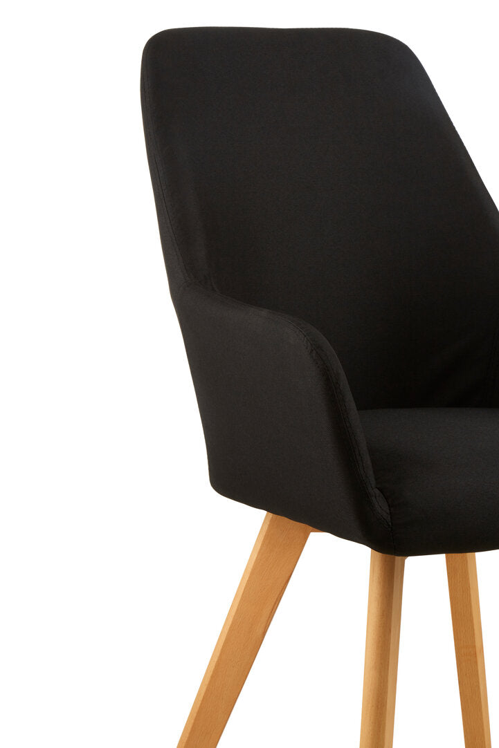 Richmond Black Dining Chair with Angular Legs