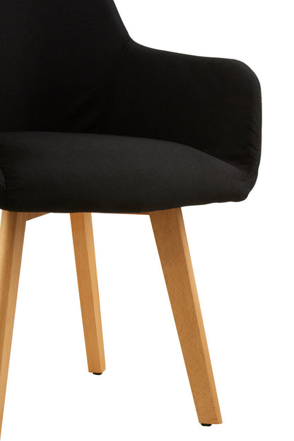 Richmond Black Dining Chair with Angular Legs