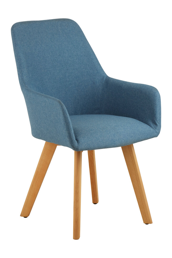 Richmond Blue Dining Chair with Angular Legs