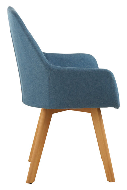 Richmond Blue Dining Chair with Angular Legs