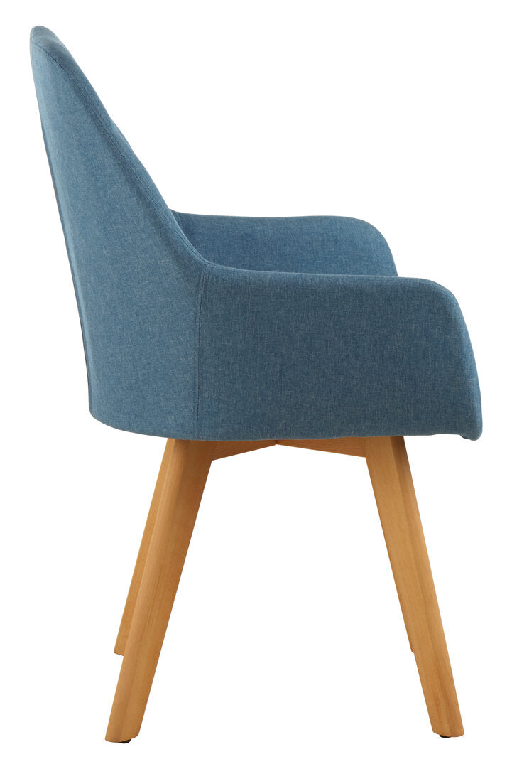 Richmond Blue Dining Chair with Angular Legs