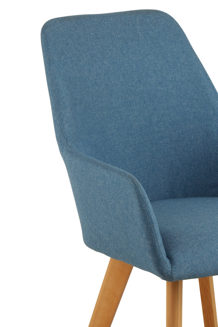 Richmond Blue Dining Chair with Angular Legs