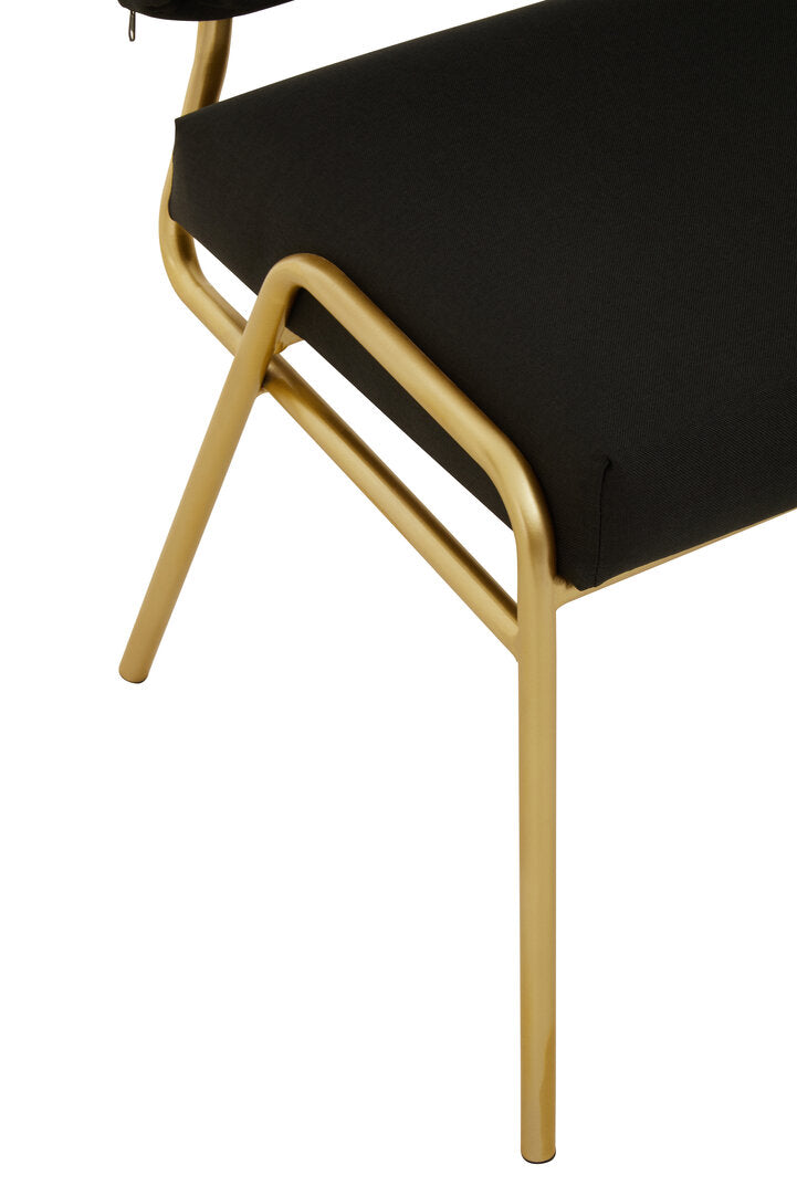 Chester Black Linen Chair