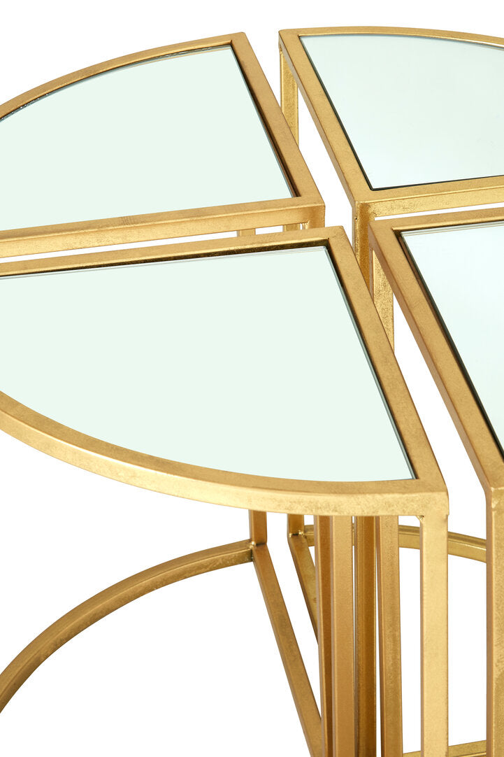 Harrogate Champagne Gold Set Of 5 Tables