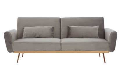 York Grey Velvet Sofa Bed