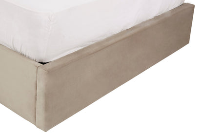 Brighton Mink Velvet Ottoman Double Bed