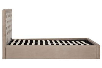 Brighton Mink Velvet Ottoman King Bed