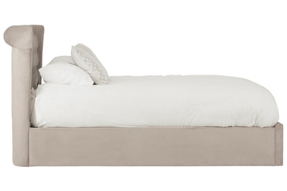 Bath Mink Velvet Ottoman Double Bed