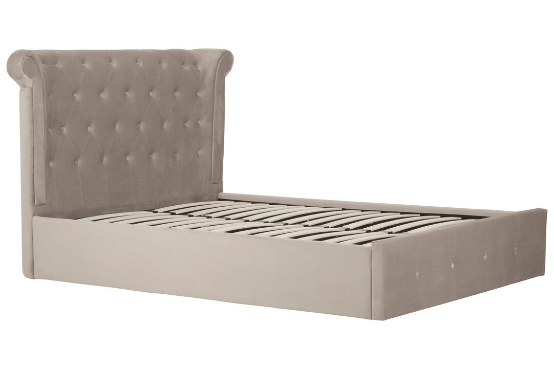 Bath Mink Velvet Ottoman Double Bed
