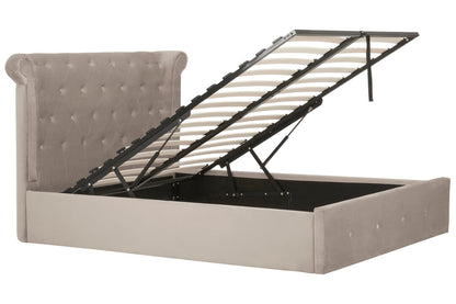 Bath Mink Velvet Ottoman Double Bed