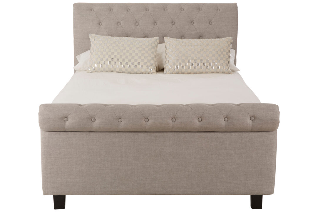 Norwich Light Grey Ottoman Double Bed