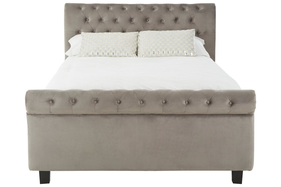 Norwich Grey Ottoman King Bed