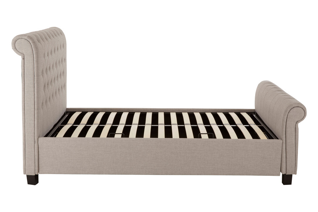 Norwich Light Grey Ottoman King Bed