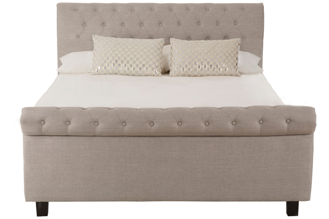 Norwich Light Grey Ottoman King Bed
