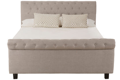 Norwich Light Grey Ottoman King Bed