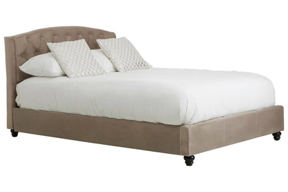 Lincoln Mink Brushed Velvet Double Bed