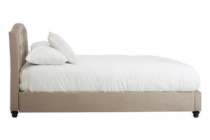 Lincoln Mink Brushed Velvet Double Bed