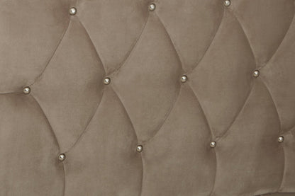 Lincoln Mink Brushed Velvet Double Bed