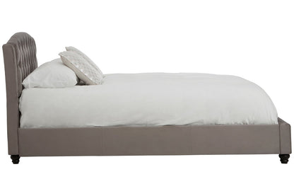 Lincoln Grey Velvet King Bed