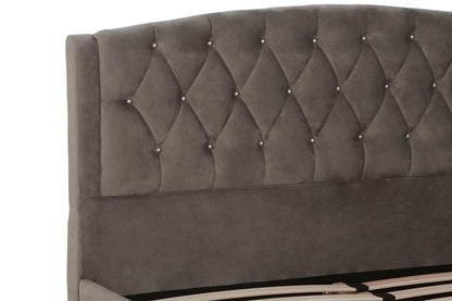 Lincoln Grey Velvet King Bed