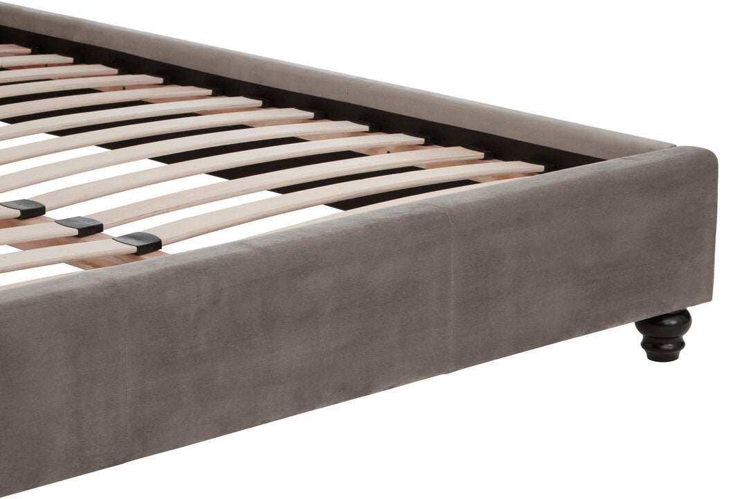 Lincoln Grey Velvet King Bed